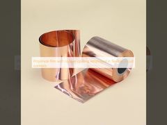 Polyimide film with copper coating employed in flexible circuit contexts